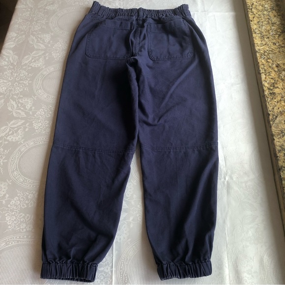 Forever 21 Navy Blue Vintage Cargo Pants Double Pocket Women’s Size L High Waist - Picture 7 of 16